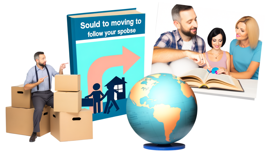 "Couple emballant des cartons pour déménager afin de suivre le nouveau travail du conjoint"