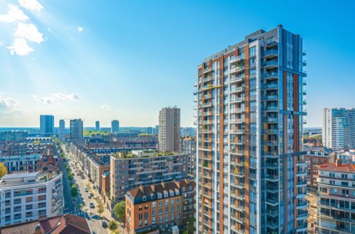Vue panoramique de Lille avec des graphiques de croissance pour illustrer les stratégies innovantes en investissement immobilier