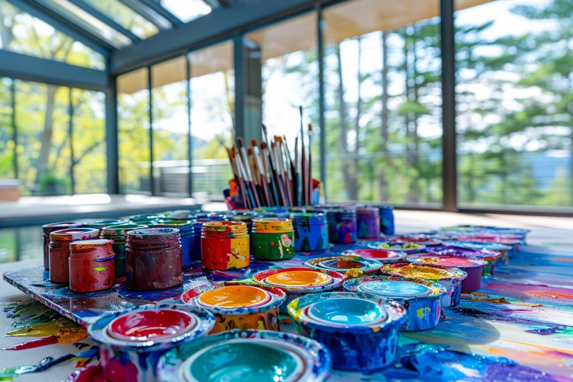 Techniques pour harmoniser les couleurs de peinture, créant un flux visuel captivant dans un espace de maison ouverte