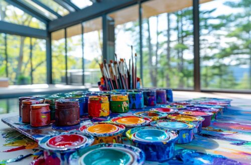 Techniques pour harmoniser les couleurs de peinture, créant un flux visuel captivant dans un espace de maison ouverte