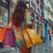 Rue animée de Lille avec boutiques de mode et shoppers pour une expérience shopping inoubliable
